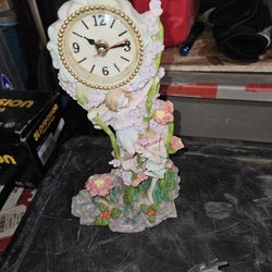 Ashley Belle porcelain fairy clock
