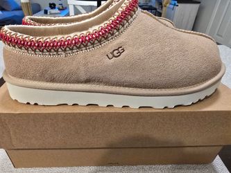 Womens UGG® Tasman II Slipper - Sand / Dark Cherry