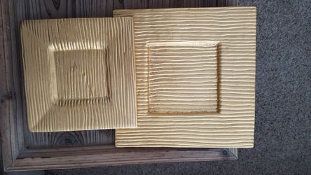 Two new gold candle plates