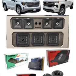 SILVERADO OR SIERRA SINGLE CAB 2019-2026 POWERFUL BASS AND VOICE PACKAGE KICKER AUDIO CUSTOM BOX