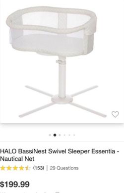 Halo Bassinest Baby Crib Only 3 Months Old