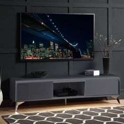 Brand New LED Grey/Chrome TV stand
