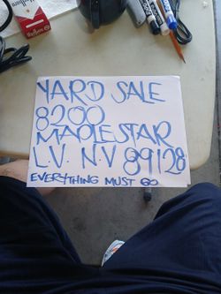 YARD SALE
