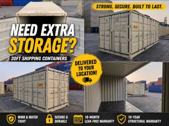 1 trip 20ft shipping container w/ full side doors