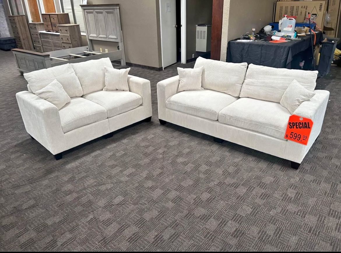 Cream White Sofa Set