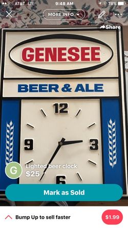 Genesee beer clock