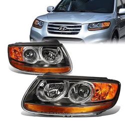 LA Zona Auto Parts 2007 to 2012 Hyundai Santa Fe Headlights Luces Micas Calaveras Faros light faros