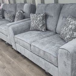 Grey Sofa And Loveseat 