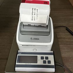 Like New Zebra Label Printer 4 Inch And Scale 