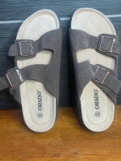 Orado Double Strap Suede Sandals Size 39 w 8.5