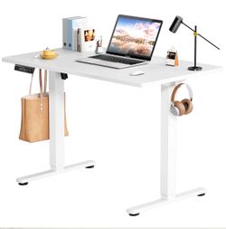 Like New Electric Height Adjustable Standing Desk – White
