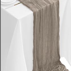 Taupe Cheese Cloth Table Runners $2.50 Each 35” x10 Ft Long New 