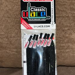 uLace Classic No-Tie Sneaker Laces 14 Pack Black - As Seen on Shark Tank - N