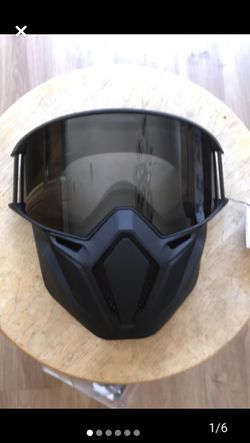Shark Helmet Face Mask and Goggles