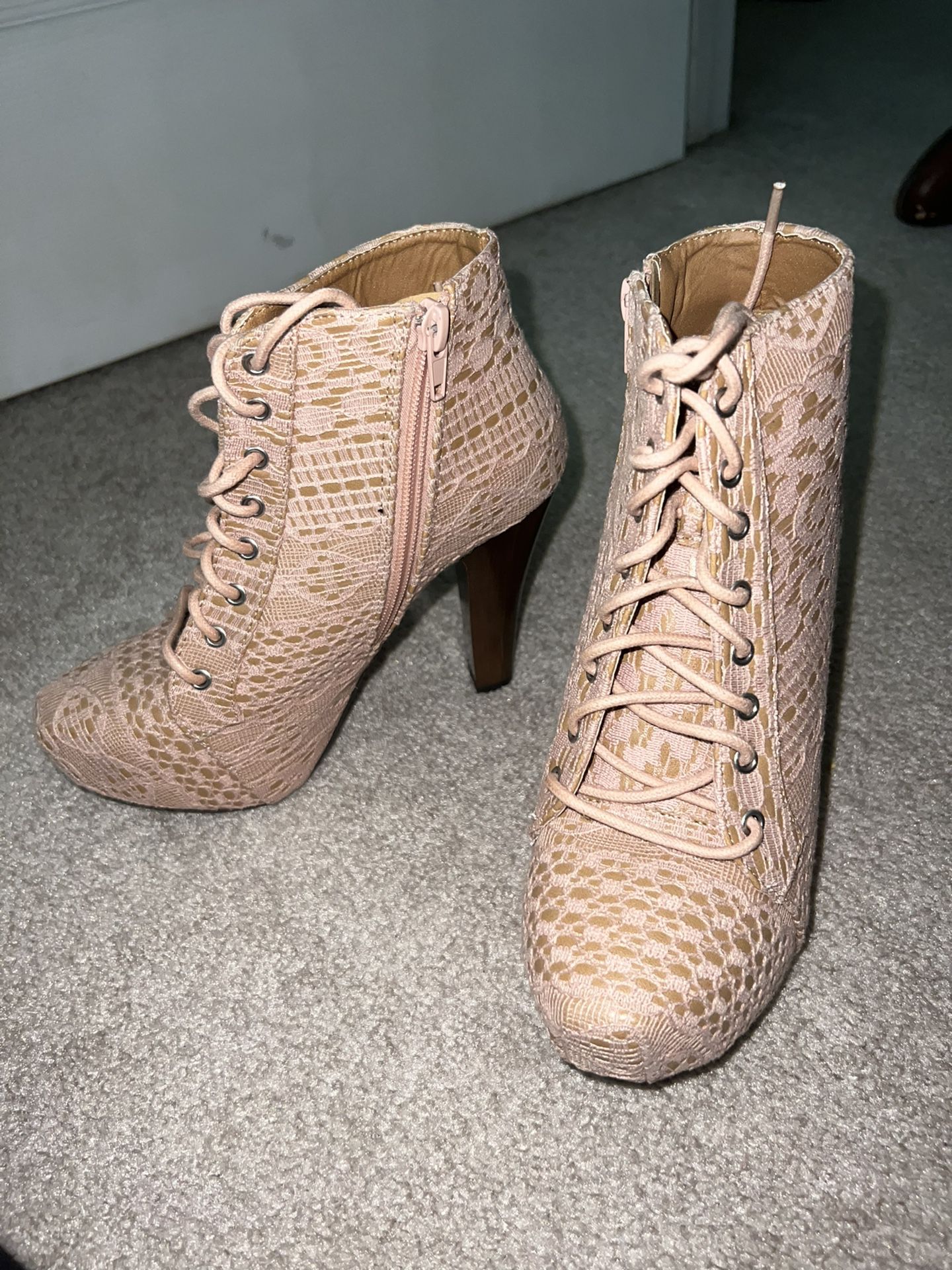 NEW Lace Boot Heels 