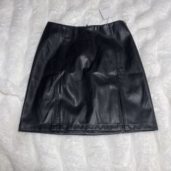 Faux Leather Skirt