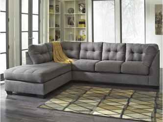Tufted grey sectional! Other couch and Loveseat deals here