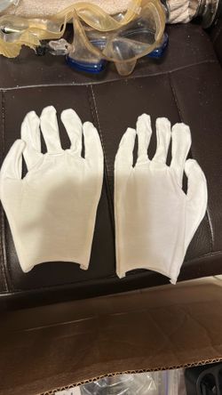 White Gloves Medium Cotton