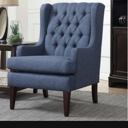 Great Accent Chair Gray Wingback Chair Blue Accent Chair Blue Wingback Chair Chesterfield Tufted Chairs Brand New Inside The Box