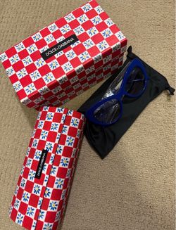 Dolce & Gabbana DG4307-B Blue Crystal Cat Eye Sunglasses 52-18-140