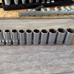 Snap-on 3/8 Drive Semi Deep 6-point Metric Socket Set 