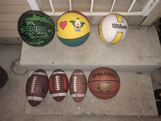 Basketballs And Footballs