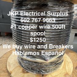 #1 THHN 500ft copper wire good for 125 amp