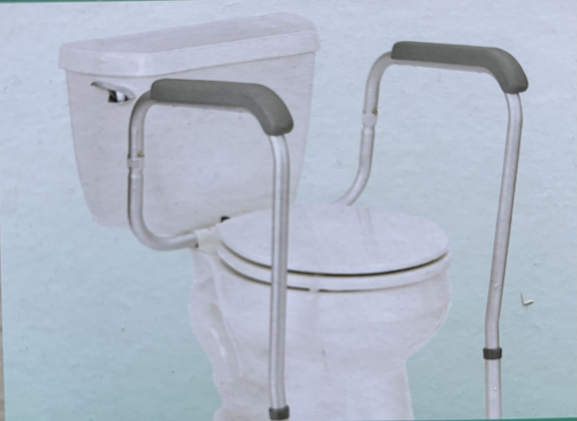 Toilet Seat Safety Rail - Foldable Toilet Safety Rail with Adjustable Height – Universal Fit for Standard or Elevated Seats NEW IN BOX