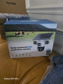 Eseecloud 3 Lens Solar Camera CMOS HD 30MP 4G Outdoor-Battery Recording AI...