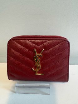 YSL Saint Laurent Wallet EUC Red