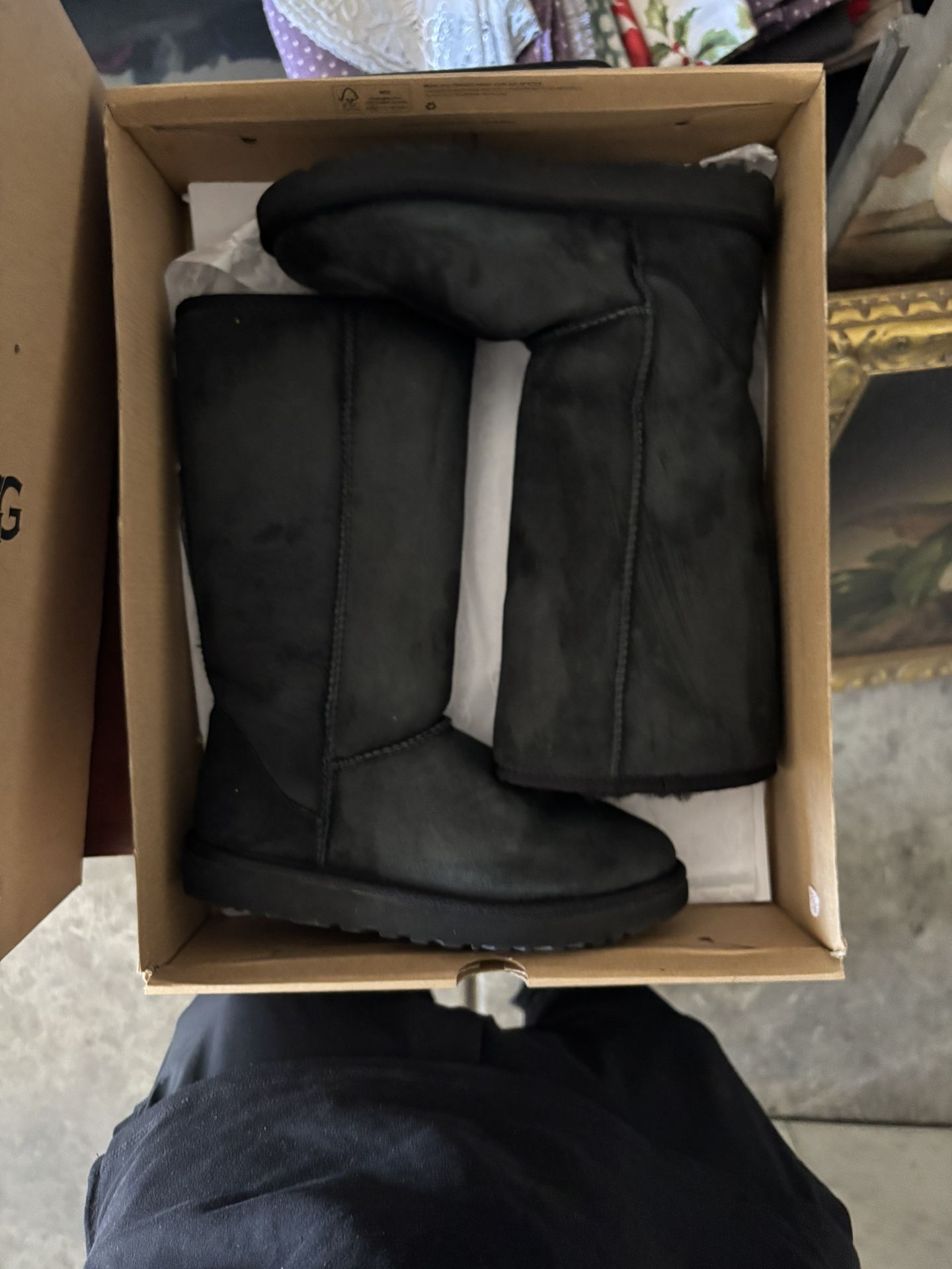 UGG Australia Classic Tall II Winter Boots for Women, Size 7 - Black