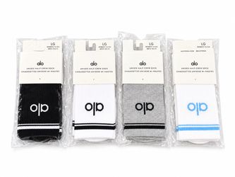 Alo Unisex Half-Crew Socks – New, Size L