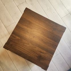 Riveted End Table, Dark Walnut
