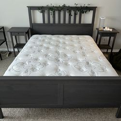New Gray IKEA Hemnes Queen Bed Set