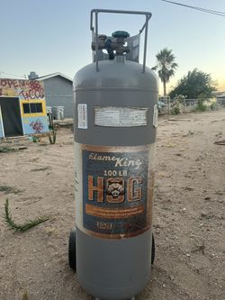 100LB Empty Horizontal and Vertical Propane Tank LP Cylinder w/ Dolly Cart