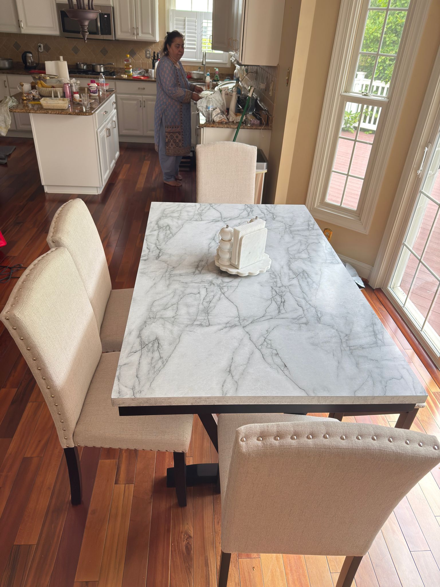 Dinning Table, 4 Chairs And A Bench