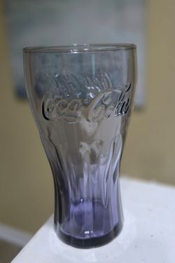 VINTAGE SET OF 4 AMETHYST COCA-COLA  DRINKWARE