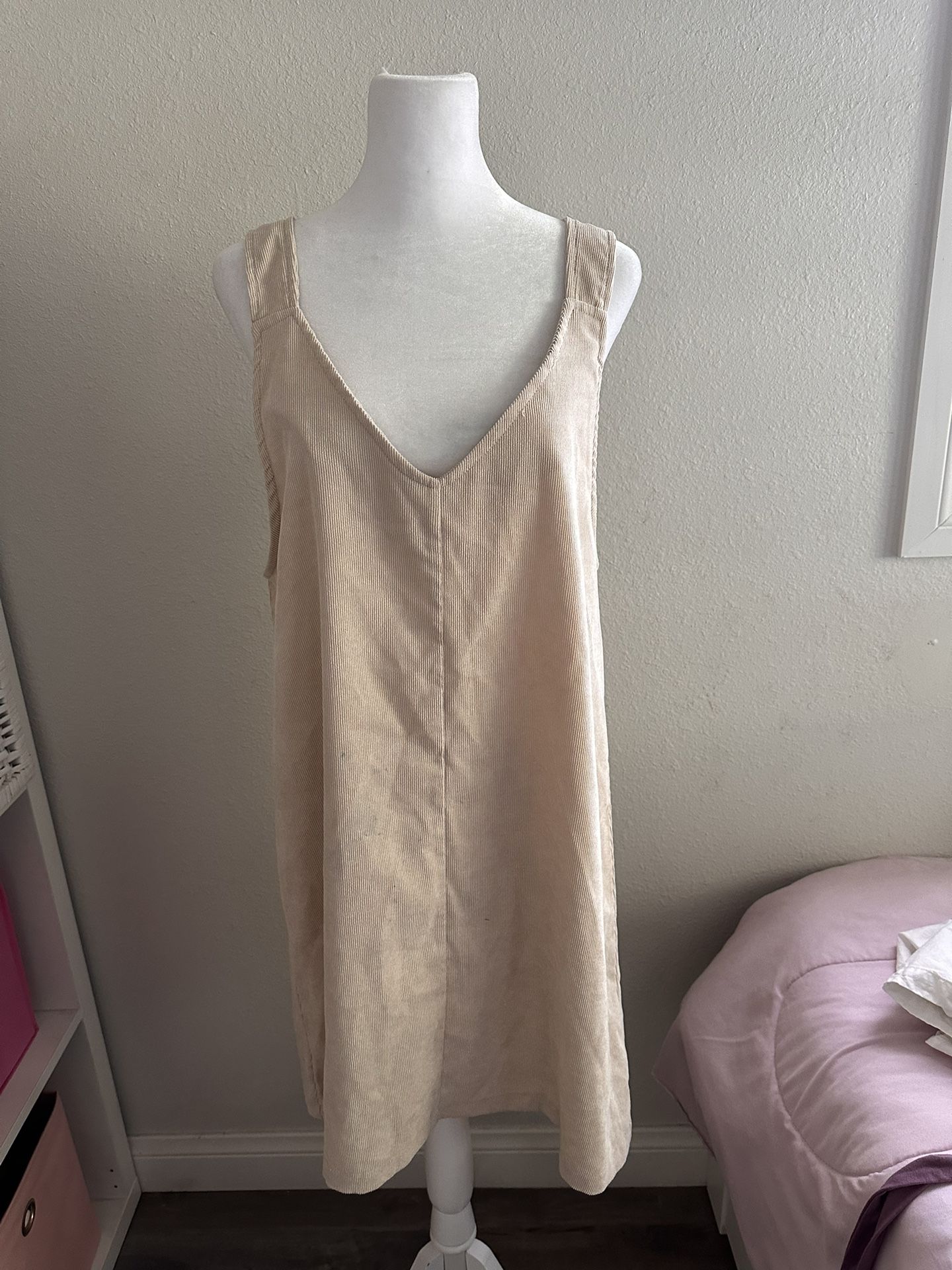 CORDUROY OVERALL DRESS
