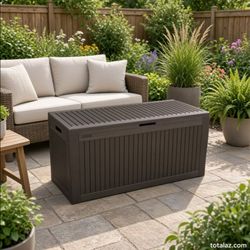 71 Gallon Outdoor Resin Storage Box