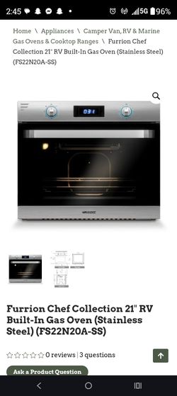 FURRION CHEF COLLECTION 21" RV GAS OVEN