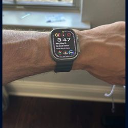 Mint Condition Apple Watch Ultra With Dark Blue Ocean Band
