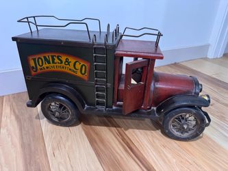 Large Vintage "Jones & Co." Wooden Moving Truck Model – Folk Art
