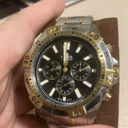 Gold/Steel Fossil Diver Watch