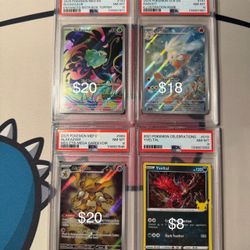 Pokemon PSA 8 Slabs