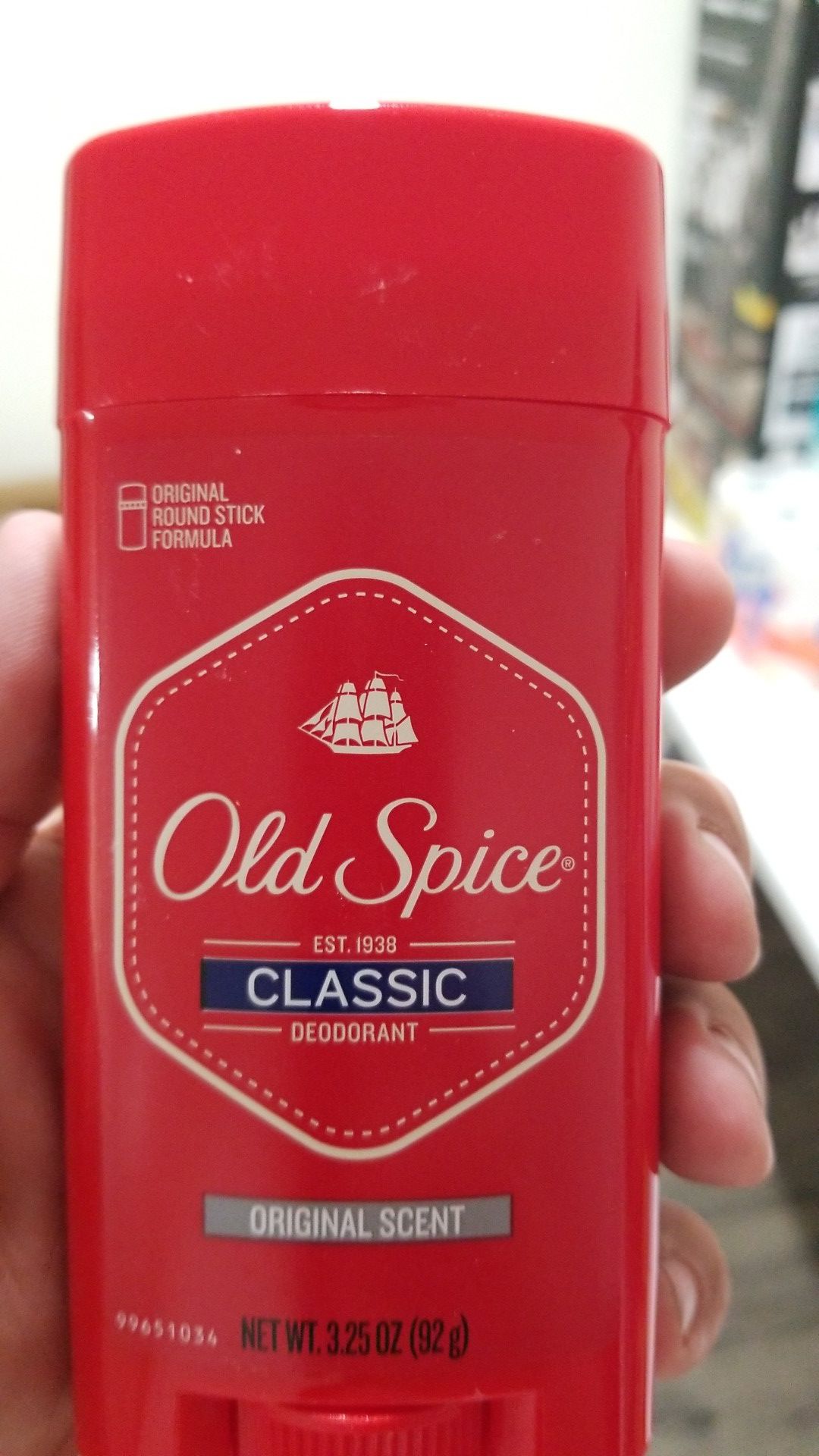 Old Spice classic deodorant, fresh scent and Original Scent