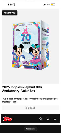 2025 Topps Disneyland 70th Anniversary - Value Box