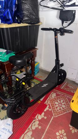 Black Electric Scooter with Seat