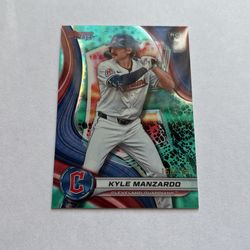 2024 Bowmans Best Kyle Manzardo Rookie Aqua RC SSP #166/199!