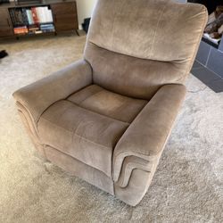 Fabric Power Recliner And Rocker Barcalounger 
