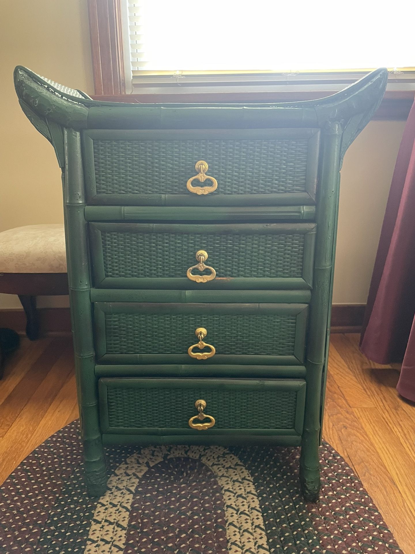 Green Wicker Dresser